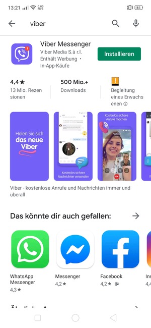 Wählen Sie die App