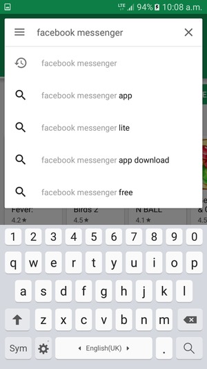 Enter the app name and select Search