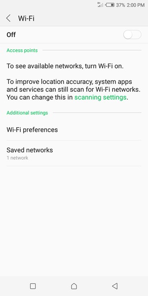 Turn Wi-Fi on