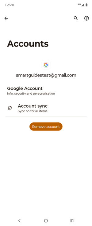 Select Account sync