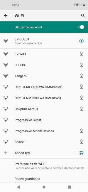 Ahora está conectado a la red Wi-Fi