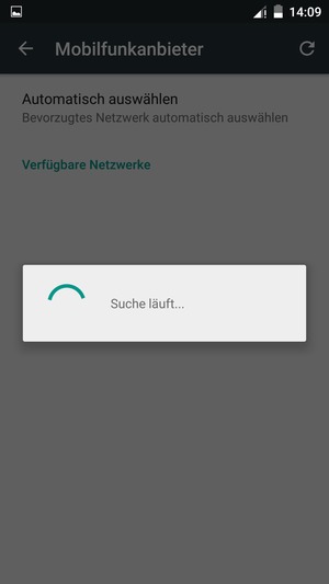 Warten Sie, bis die Suche abgeschlossen ist