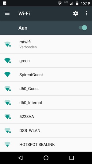 U bent nu verbonden met het WiFi-netwerk