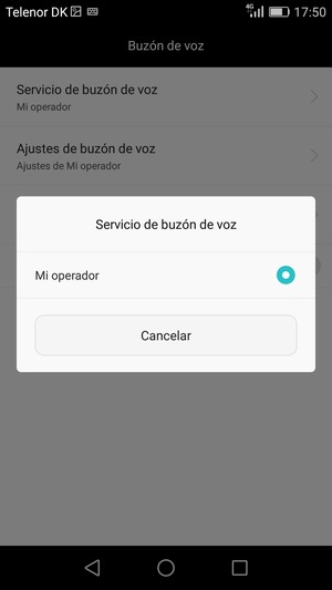 Seleccione Mi operador