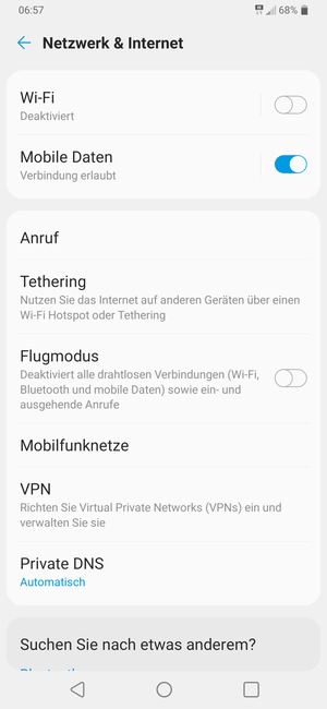 Wählen Sie Mobilfunknetze