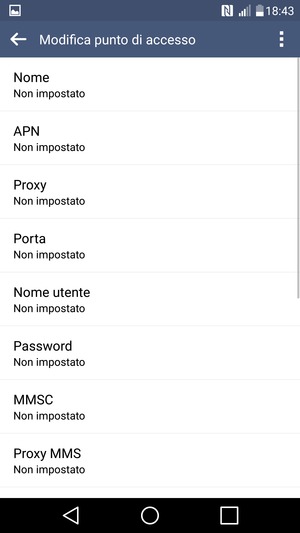 Inserisci informazioni MMS