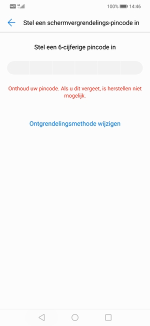 Selecteer Ontgrendelingsmethode wijzigen