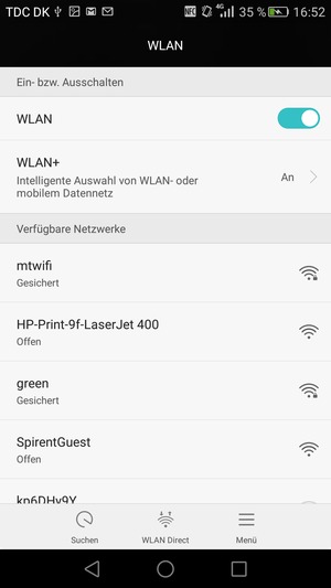 Wählen Sie das Wireless-Netzwerk, zu dem Sie eine Verbindung herstellen möchten