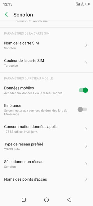 Pour changer de réseau en cas de problèmes de réseau, sélectionnez Sélectionner un réseau