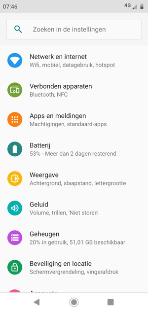 Selecteer Netwerk en internet