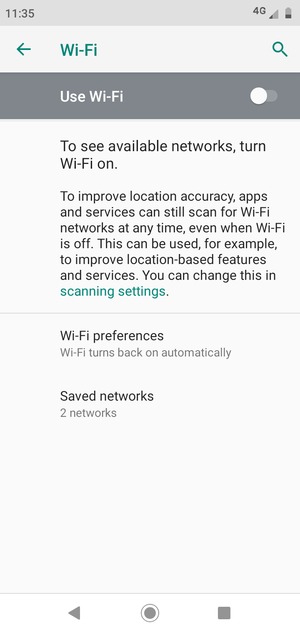 Turn on Wi-Fi