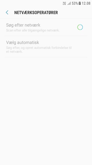 Afvent at søgningen er afsluttet