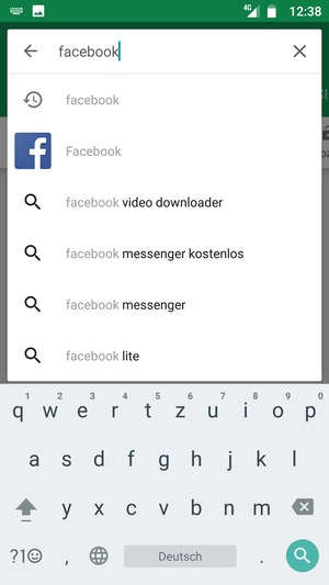 Geben Sie den Namen der App ein und wählen Sie Suchen