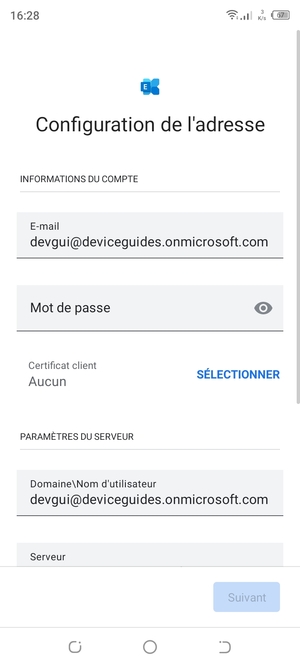 Saisissez votre mot de passe