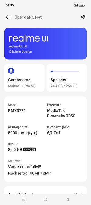 Wählen Sie realme UI