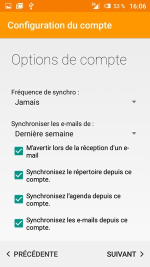 Sélectionnez SUIVANT