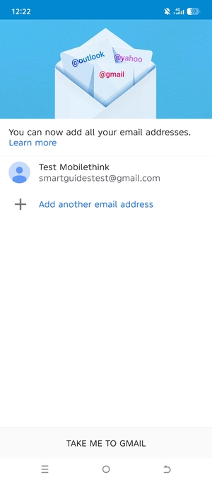 Select TAKE ME TO GMAIL