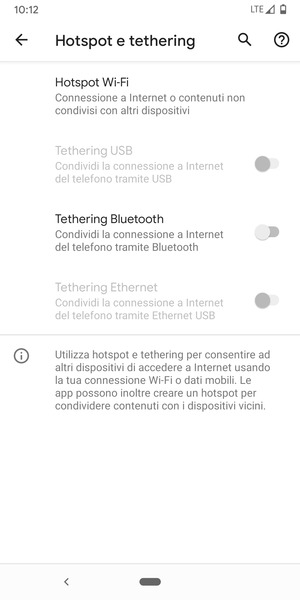 Seleziona Hotspot Wi-Fi