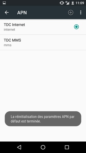 Sélectionnez Nouvel APN