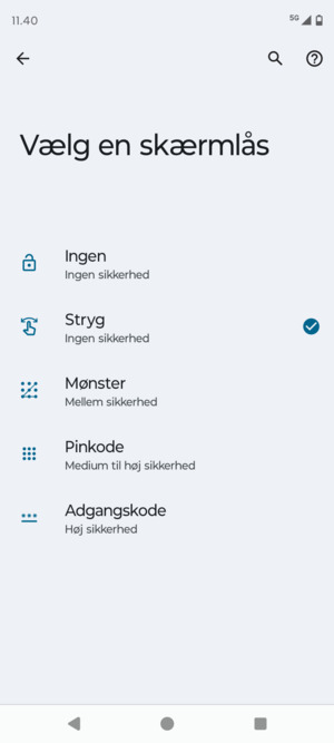 Vælg Mønster