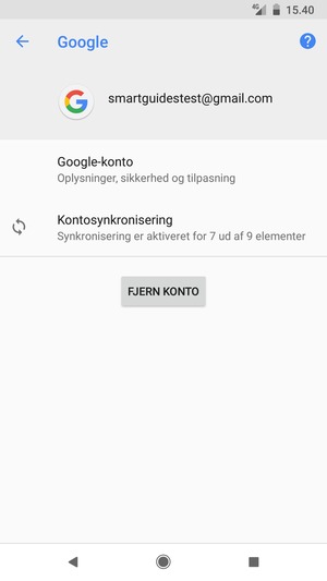 Vælg Kontosynkronisering