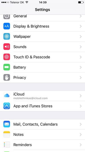 Return to the Settings menu  and select Battery