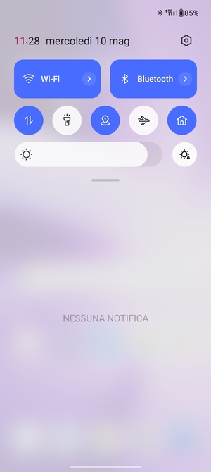 Scorri nuovamente verso il basso il menu in alto