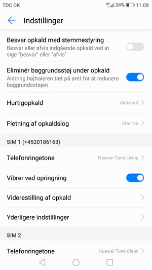 Scroll til og vælg Yderligere indstillinger