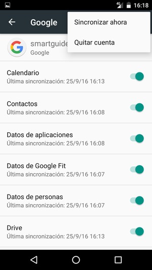 Seleccione Sincronizar ahora