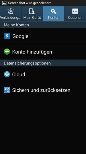 Wählen Sie Google