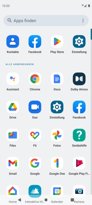 Wählen Sie Einstellung