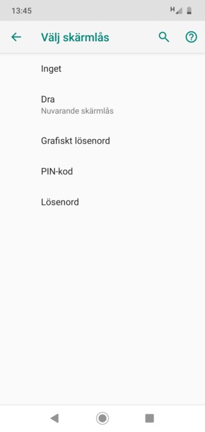 Välj Grafiskt lösenord