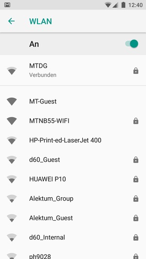 Sie sind nun mit dem WLAN-Netzwerk verbunden