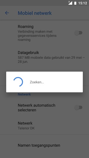 Wacht tot de zoekopdracht beëindigd is