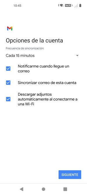 Seleccione SIGUIENTE