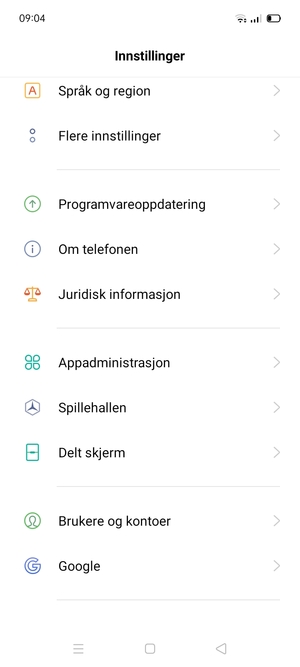 Bla til og velg Brukere og kontoer