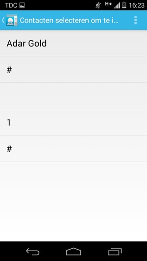 Selecteer de Menu-knop