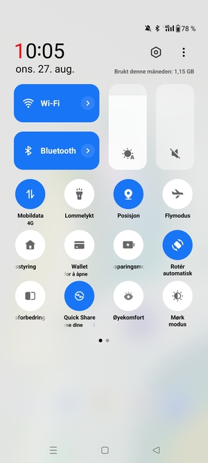 Slå av Wi-Fi og Bluetooth