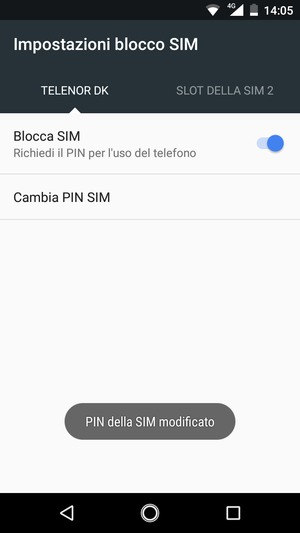 Il tuo PIN della SIM è stato modificato