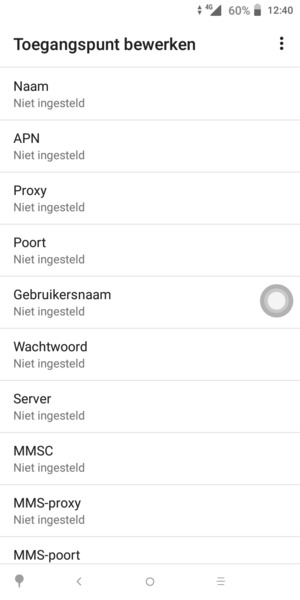 Voer internetgegevens in