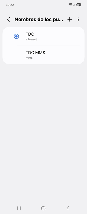El teléfono ha sido configurado para MMS