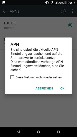 Wählen Sie OK