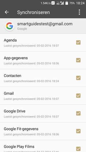 Vink alle selectievakjes aan