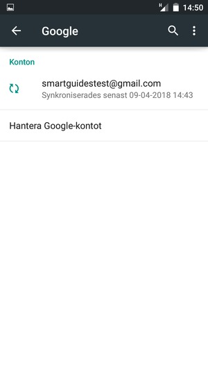 Tryck på ditt konto