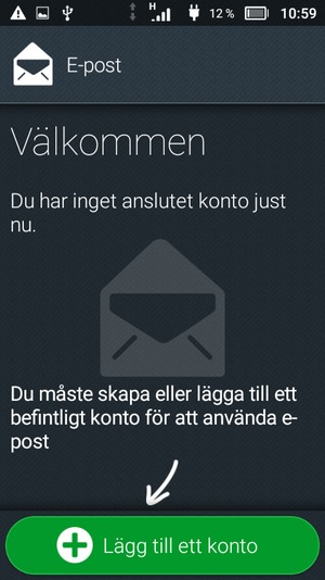 Välj Lägg till ett konto
