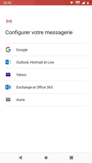Sélectionnez Google