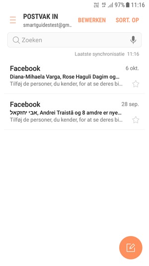 Uw Gmail is klaar voor gebruik