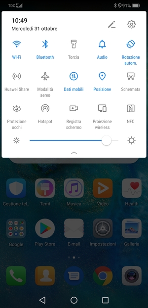 Disattiva Wi-Fi e Bluetooth