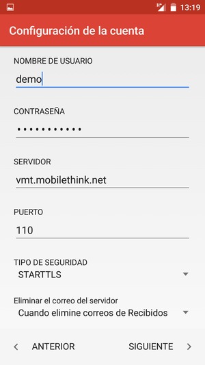 Seleccione TIPO DE SEGURIDAD