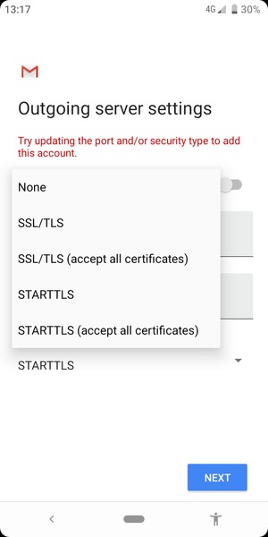 Select None and  NEXT